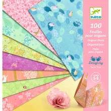 Origami 100 lapos készlet: Tavasz, 10x10 grafikával (Haru) Djeco