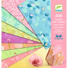   Origami 100 lapos készlet: Tavasz, 10x10 grafikával (Haru) Djeco