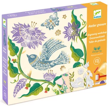  Művészeti műhely: Nyomat készítés, golgotavirág (Passionflower) Djeco