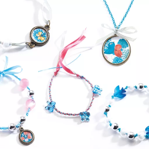 Ékszerkészító készlet: gyöngyök és madarak (Pearls and birds) Djeco