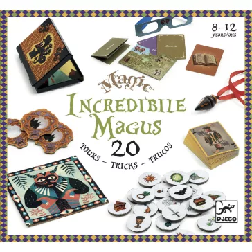  Bűvészkészlet: Hihetetlen, 20 trükk (Incredibile Magus) Djeco