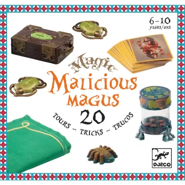   Bűvészkészlet: Szemfényvesztő, 20 trükk (Malicious magus) Djeco