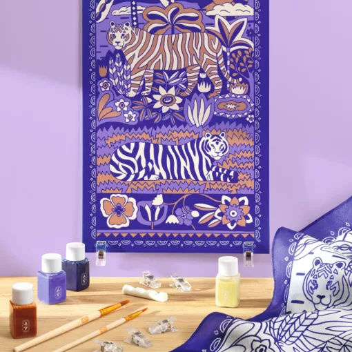 Műterem 10: Tigrisek selyem festés (Atelier 10: Silk Painting) Djeco