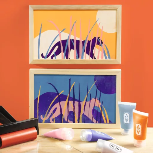 Műterem 47: Éjjel és nappal gélnyomtatás (Atelier 47: Gel Printing) Djeco