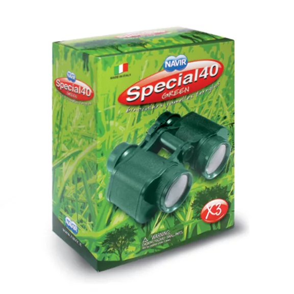 Kétcsövű zöld gy.távcső (Special 40 Green Binocular with Case) Navir optikai játék  