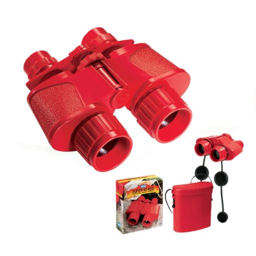 Piros gyermektávcső - Super 40 Red Binocular with Case Navir optikai játék  