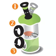 Hármas ultra bogárvizsgáló - BUGGY Ultra Viewer Navir optikai játék 