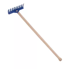 Kerti szerszám homokozóba: 60 cm-es, kék gereblye