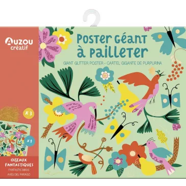Poszter dekoráló készlet: madarak (Auzou)