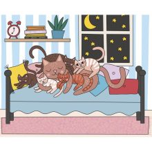 Vízzel festő készlet: állat családok (Auzou)