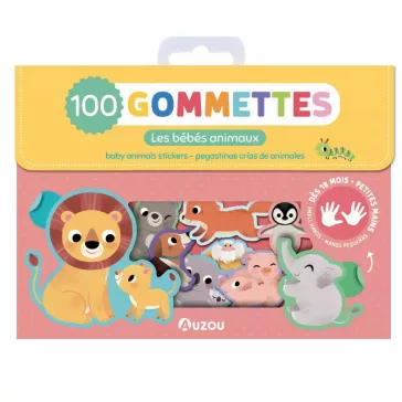 100 db-os matrica készlet: bébi állatok (Auzou)