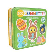 300 db-os matrica készlet fém dobozban: Húsvét (Auzou)