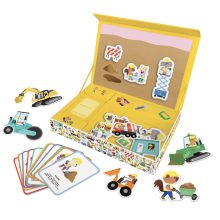 Mágneses készségfejlesztő doboz: munkagépek (Auzou)