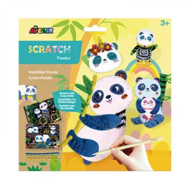 Képkarctechnika: fuzzy Panda macik (Avenir)