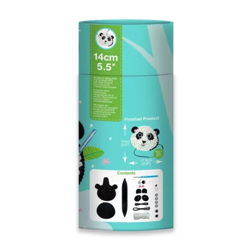 Táska készítés varrással és horgolással: panda (Avenir)