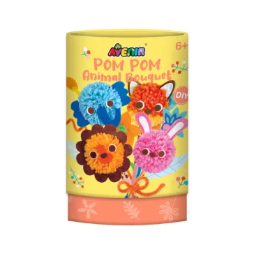   Pom-pom csokor készítő kreatív készlet: állatok (Avenir)