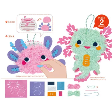 Puha charm készítő kreatív készlet: Axolotl (Avenir)