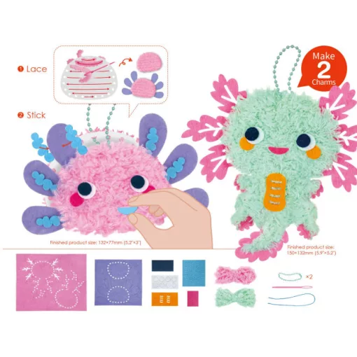 Puha charm készítő kreatív készlet: Axolotl (Avenir)