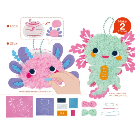 Puha charm készítő kreatív készlet: Axolotl (Avenir)