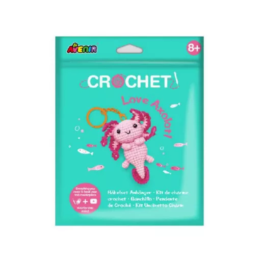 Kulcstartó készítő horgoló készlet: Axolotl (Avenir)