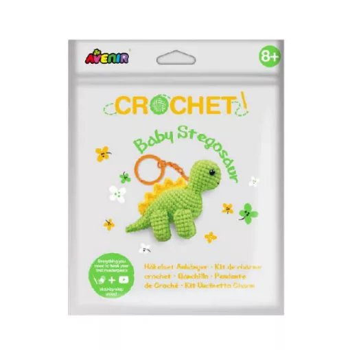 Kulcstartó készítő horgoló készlet: Dinoszaurusz (Avenir)