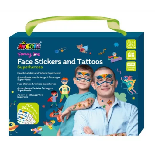 Arcmatrica és tetováló készlet: Szuperhősök Avenir
