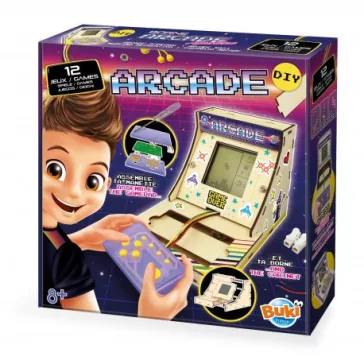   Mini összeépíthető Arcade játékgép: 12 játékkal (BUKI)