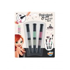 Körömdíszítő tollak: 3 db-os, Ezüst (BUKI)