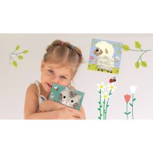 Puha képek fűzős kreatív játék: háziállatok (CreaLign)