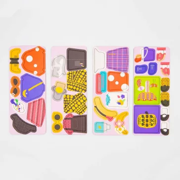 Mágneses puzzle játék, Divatos ruhák MierEdu