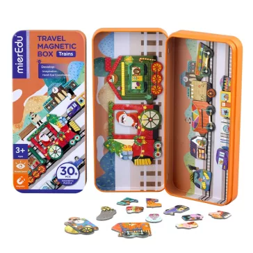 Mágneses puzzle játék, Karácsonyi vonat  Mieredu