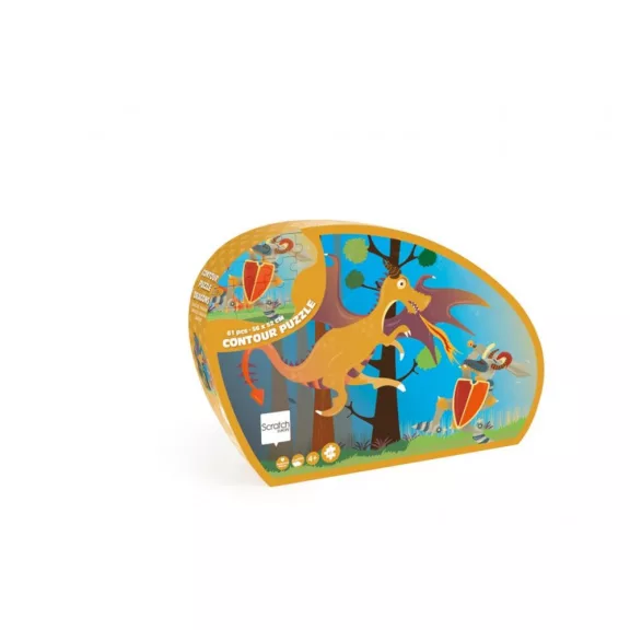 Forma puzzle 60 db-os - Sárkányok - Scratch Europe