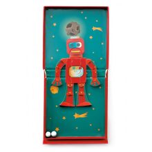 2 az 1-ben mágneses puzzle és golyófuttató játék, robotos Scratch Europe