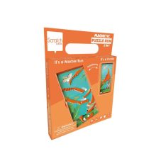 2 az 1-ben mágneses puzzle és golyófuttató játék, dinós Scratch Europe