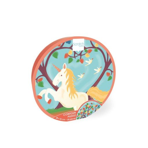 Unikornis forma puzzle Scratch Europe