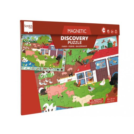 2 az 1-ben mágneses puzzle és megfigyelő játék, Farm Scratch Europe