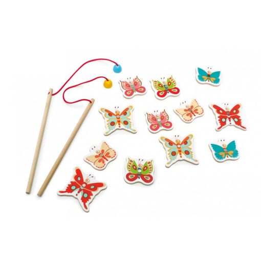 Készségfejlesztő játék -Pillangók -Dominó, memória, mágneses horgászat Scratch Europe