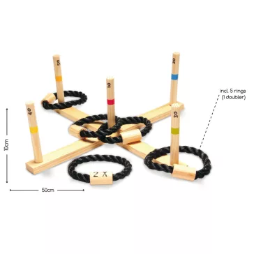   Ügyességi játék: Karikadobáló játék fából (BS Toys)
