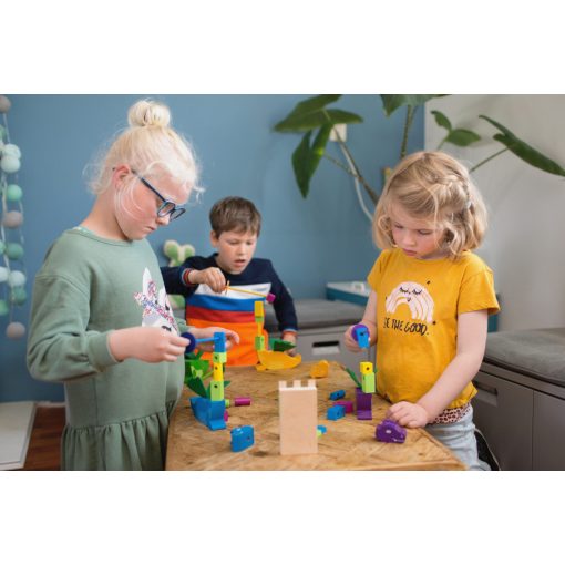 Sárkány torony építőjáték fából (BS Toys)