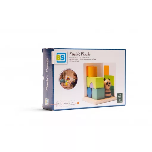 Panda kirakós, térbeli tájékozódást fejlesztő, fa játék (BS Toys)
