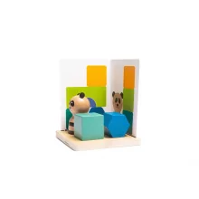 Panda kirakós, térbeli tájékozódást fejlesztő, fa játék (BS Toys)