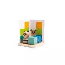 Panda kirakós, térbeli tájékozódást fejlesztő, fa játék (BS Toys)