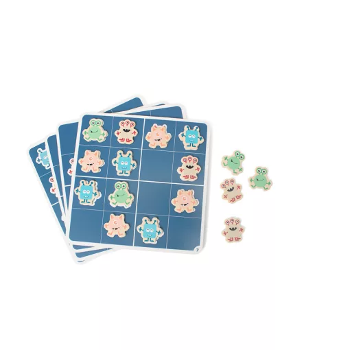 Fa Sudoku: szörnyecskés (BS Toys fa játék)