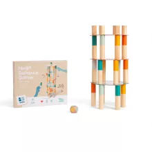 Egyensúlyozó toronyépítő (BS Toys fa játék)