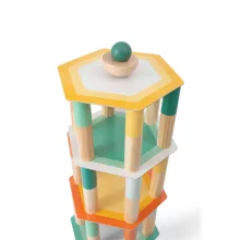 Egyensúlyozó toronyépítő (BS Toys fa játék)