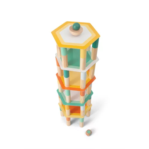 Egyensúlyozó toronyépítő (BS Toys fa játék)