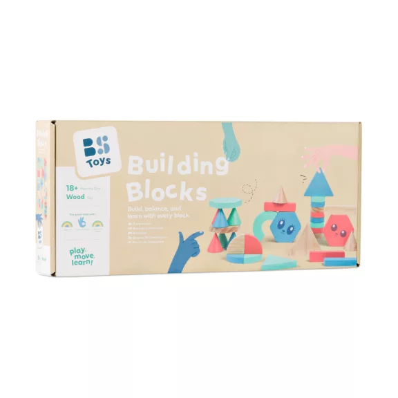 Geometrikus építőjáték fából (BS Toys)