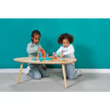 Geometrikus építőjáték fából (BS Toys)