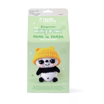 Minigurumi készlet: Panda, 10 cm (Graine Creative)