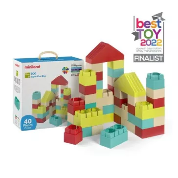   ECO Super Kim Blok építőjáték: 40 darabos Miniland ML32159